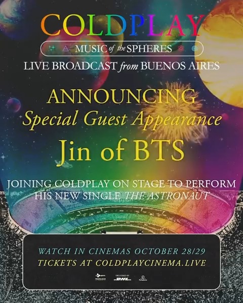 BTS Return Confirmed? Jin's Promise At The Coldplay Seoul Show BTS Return Confirmed? Jin's Promise At The Coldplay Seoul Show