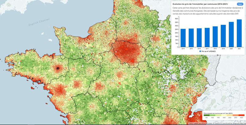 Carte Interactive : Prix Des Maisons En France Selon Les Données Notariales Carte Interactive : Prix Des Maisons En France Selon Les Données Notariales