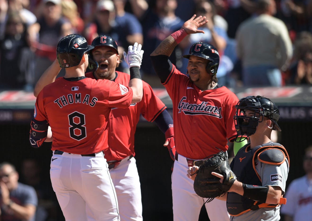Cleveland Guardians' Lane Thomas Off To A Hot Start In Spring Training Cleveland Guardians' Lane Thomas Off To A Hot Start In Spring Training