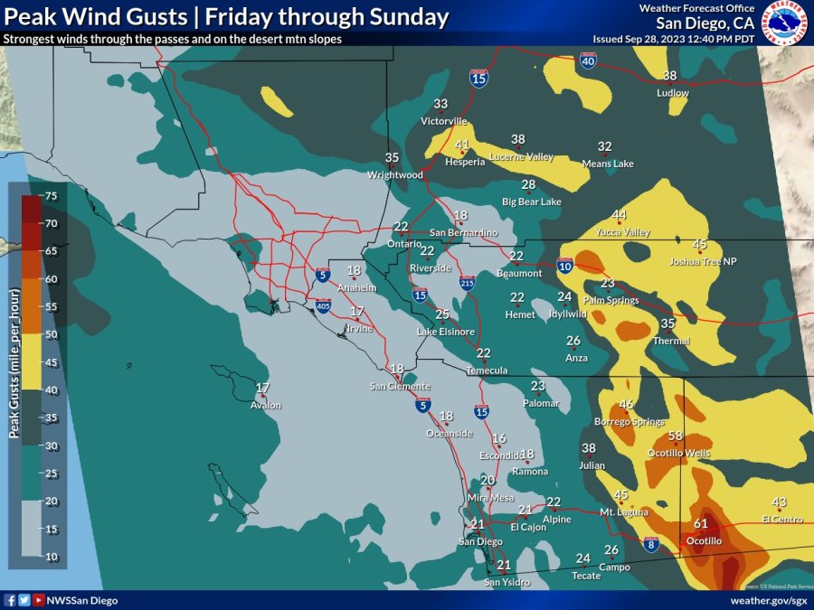 Cool, Wet, And Windy Weather Expected In San Diego County Cool, Wet, And Windy Weather Expected In San Diego County