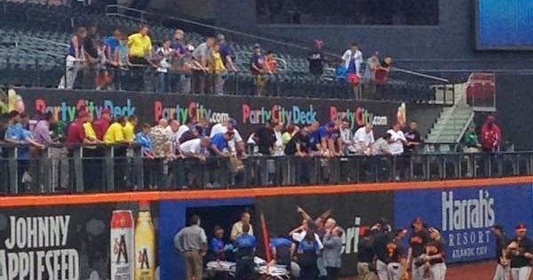 Cubs Fan's Scary Fall From Outfield Wall: Hospitalized After Game Incident Cubs Fan's Scary Fall From Outfield Wall: Hospitalized After Game Incident