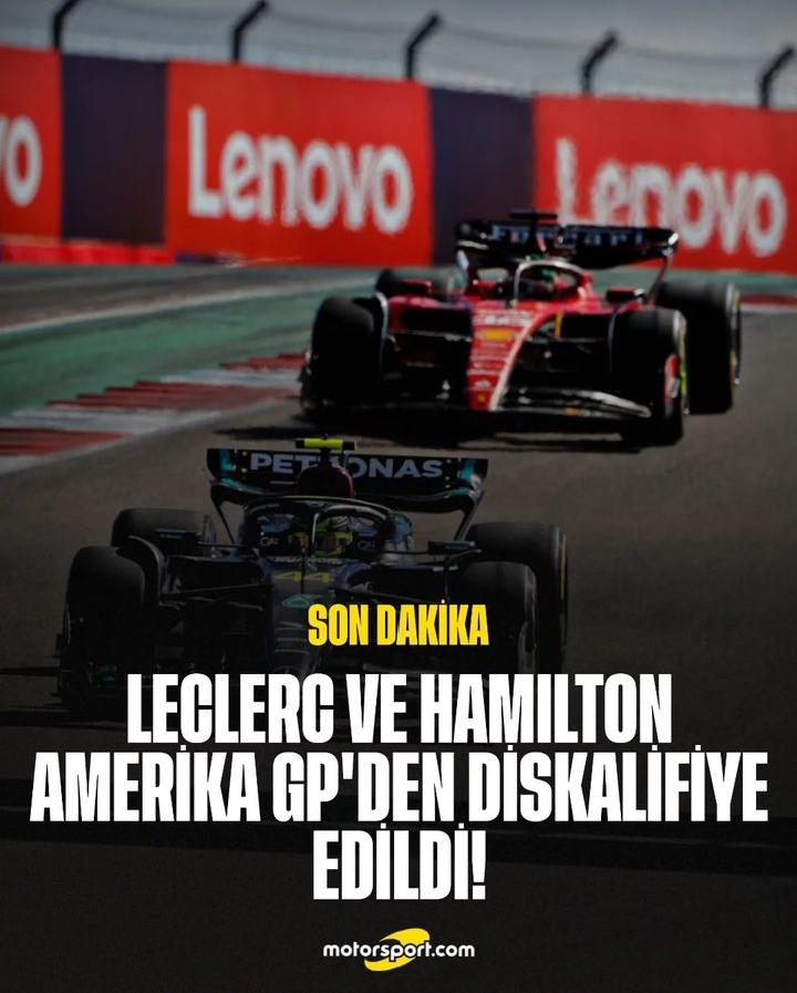 Diskalifiye: Hamilton Ve Leclerc Çin Grand Prix'sini Kaybetti Diskalifiye: Hamilton Ve Leclerc Çin Grand Prix'sini Kaybetti