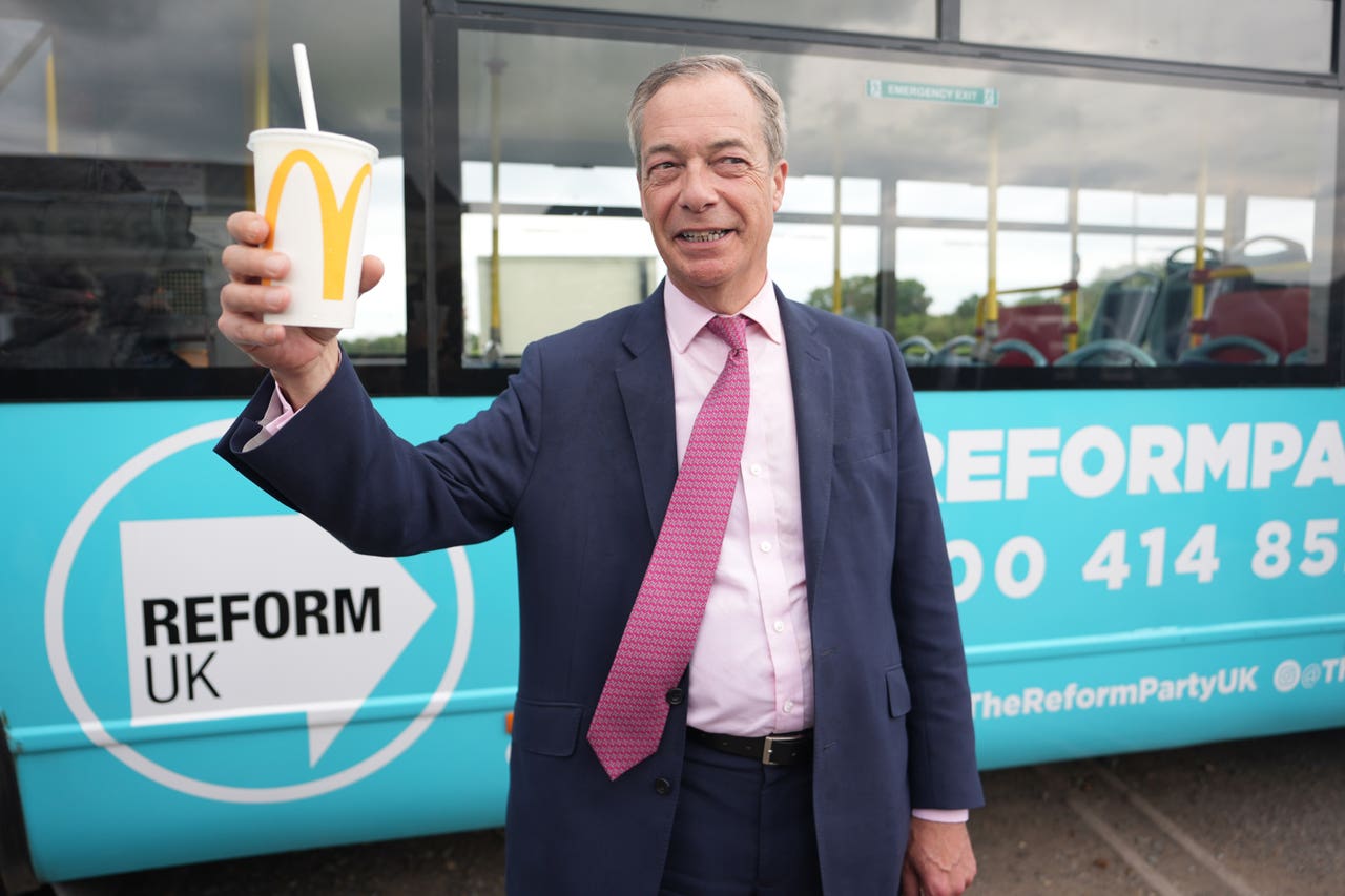 Farage's Reform Party Under Fire For Jimmy Savile Slogan Farage's Reform Party Under Fire For Jimmy Savile Slogan