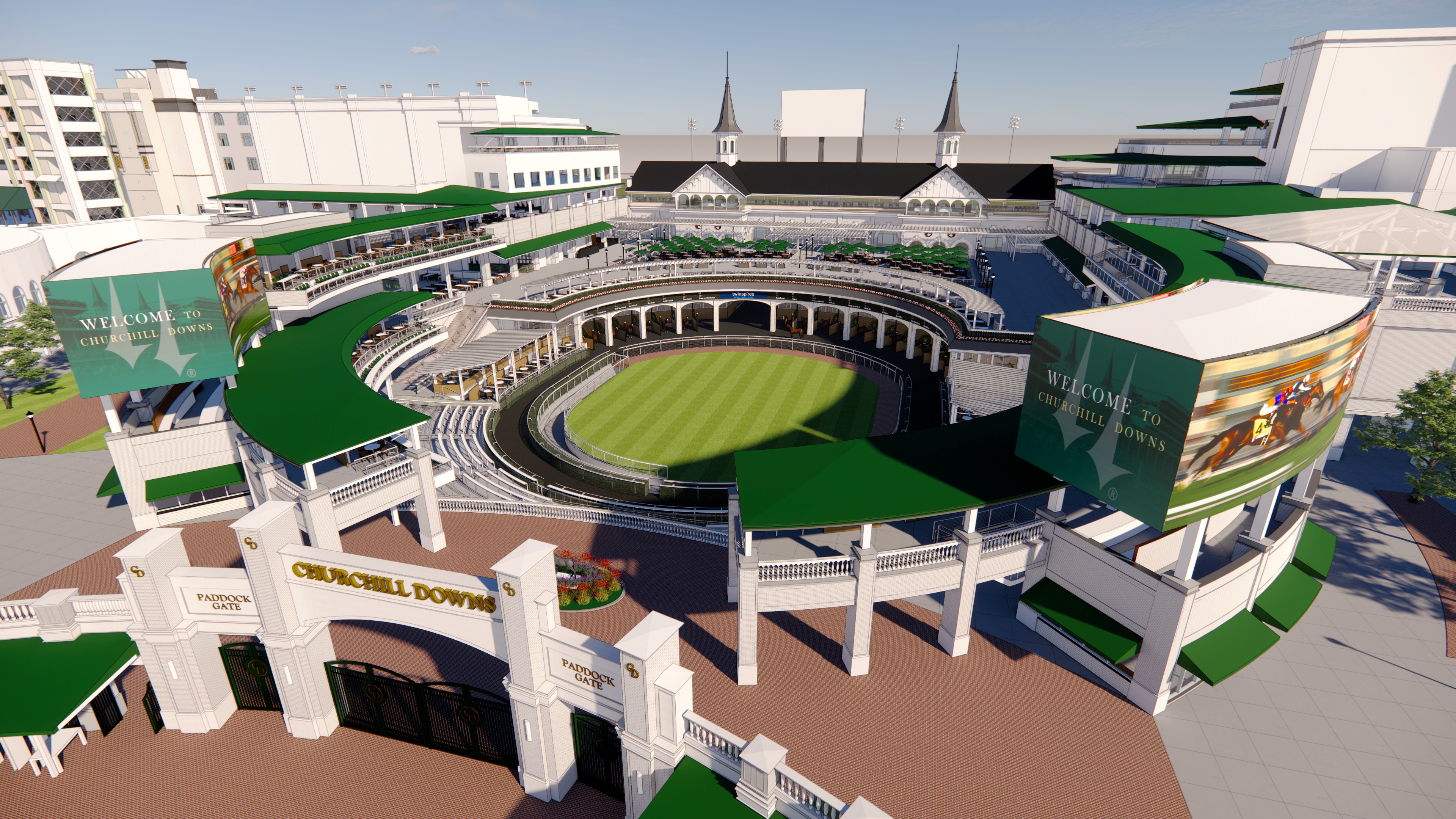 Final Preparations: Churchill Downs Renovation Crew Works Ahead Of Kentucky Derby Final Preparations: Churchill Downs Renovation Crew Works Ahead Of Kentucky Derby