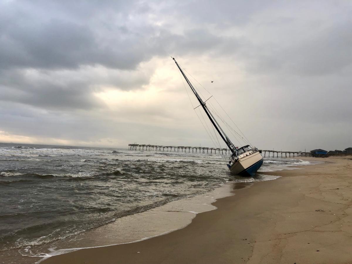 Front Lawn Shipwreck: Container Vessel Grounds On Residential Property Front Lawn Shipwreck: Container Vessel Grounds On Residential Property