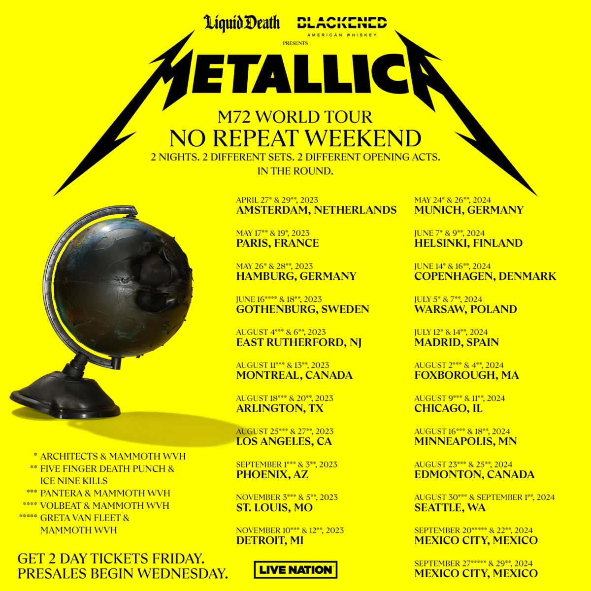 Get Ready: Metallica's M72 Tour Hits UK & Europe In 2026 Get Ready: Metallica's M72 Tour Hits UK & Europe In 2026