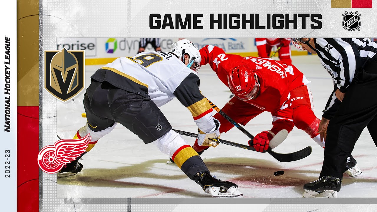 Golden Knights Win Over Red Wings; Hertl Scores Two Hat Tricks This Month Golden Knights Win Over Red Wings; Hertl Scores Two Hat Tricks This Month