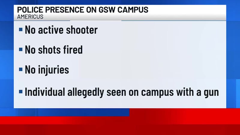 GSW Campus Incident: Individual In Custody, All Clear Signal GSW Campus Incident: Individual In Custody, All Clear Signal