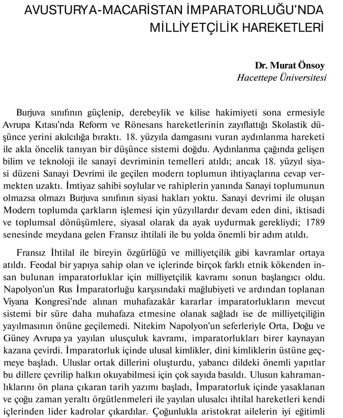 Hacıosmanoğlu'nun Macaristan Ziyaretinin Amacı Ve Önemi Hacıosmanoğlu'nun Macaristan Ziyaretinin Amacı Ve Önemi