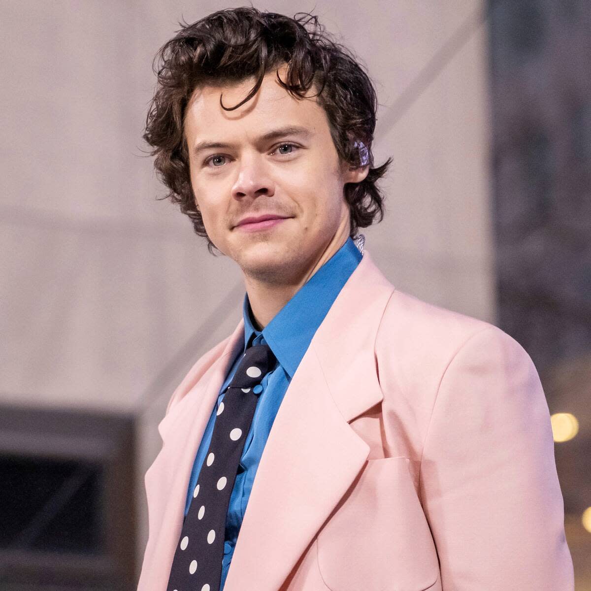 Harry Styles' Retro Mustache Makes A Statement In London Harry Styles' Retro Mustache Makes A Statement In London