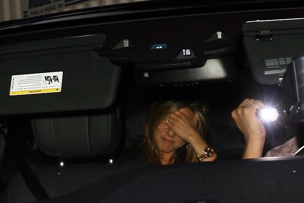 Intruder Crashes Car Into Jennifer Aniston's Property Intruder Crashes Car Into Jennifer Aniston's Property