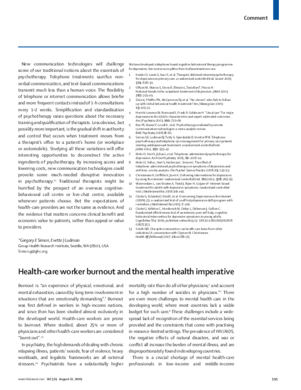 Investing In Better Mental Health Care: A Societal Imperative Investing In Better Mental Health Care: A Societal Imperative