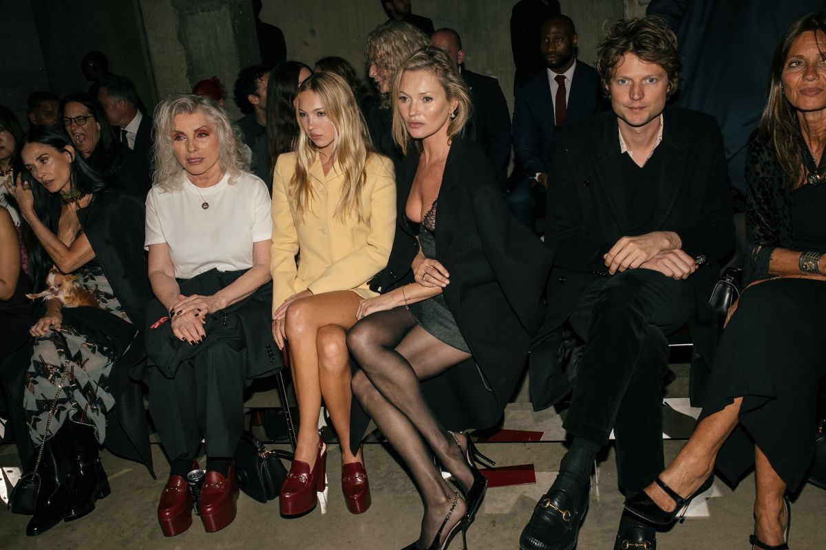 Kate Moss And Lila Grace Moss Dazzle In Matching Little Black Dresses At London Fashion Week Kate Moss And Lila Grace Moss Dazzle In Matching Little Black Dresses At London Fashion Week