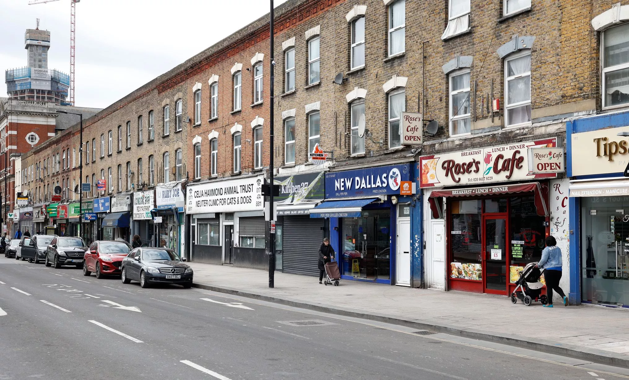 Large-Scale Firefighters Response To East London High Street Shop Fire Large-Scale Firefighters Response To East London High Street Shop Fire