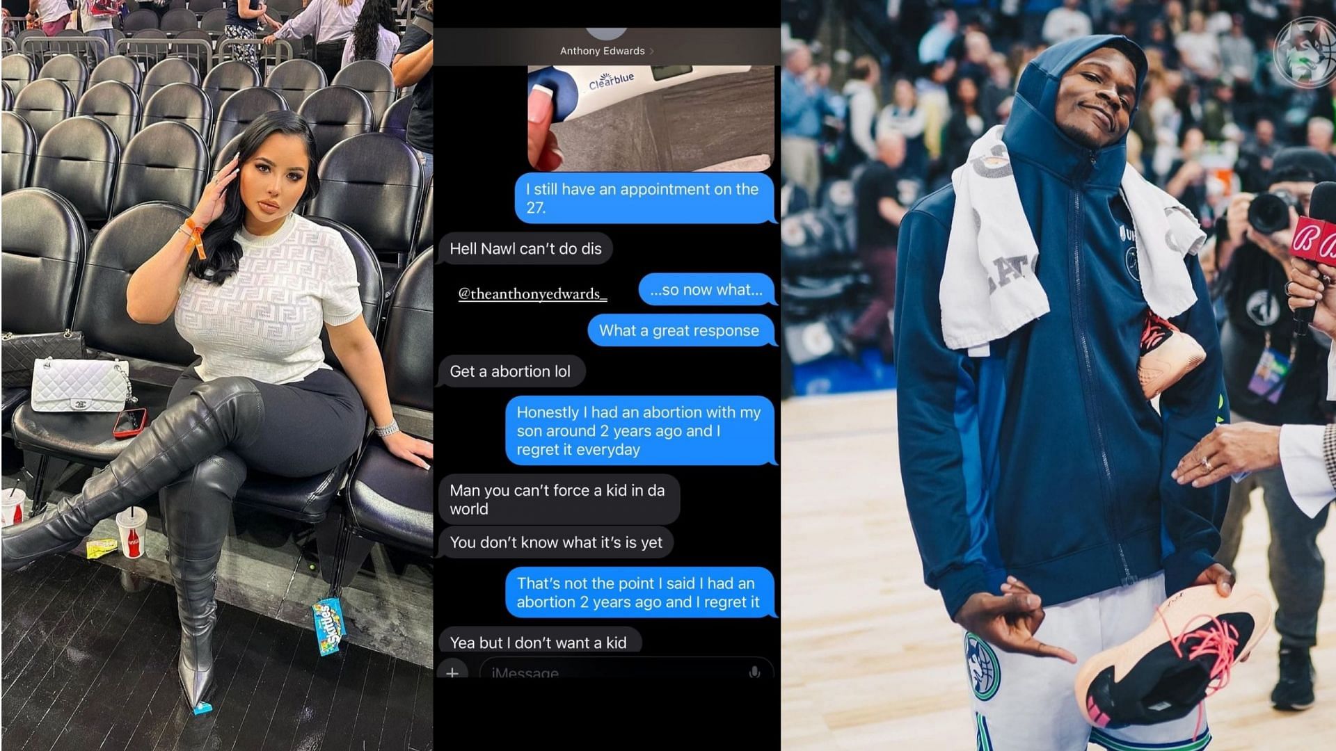 Leaked Texts: NBA Star Anthony Edwards And Pregnancy Allegations