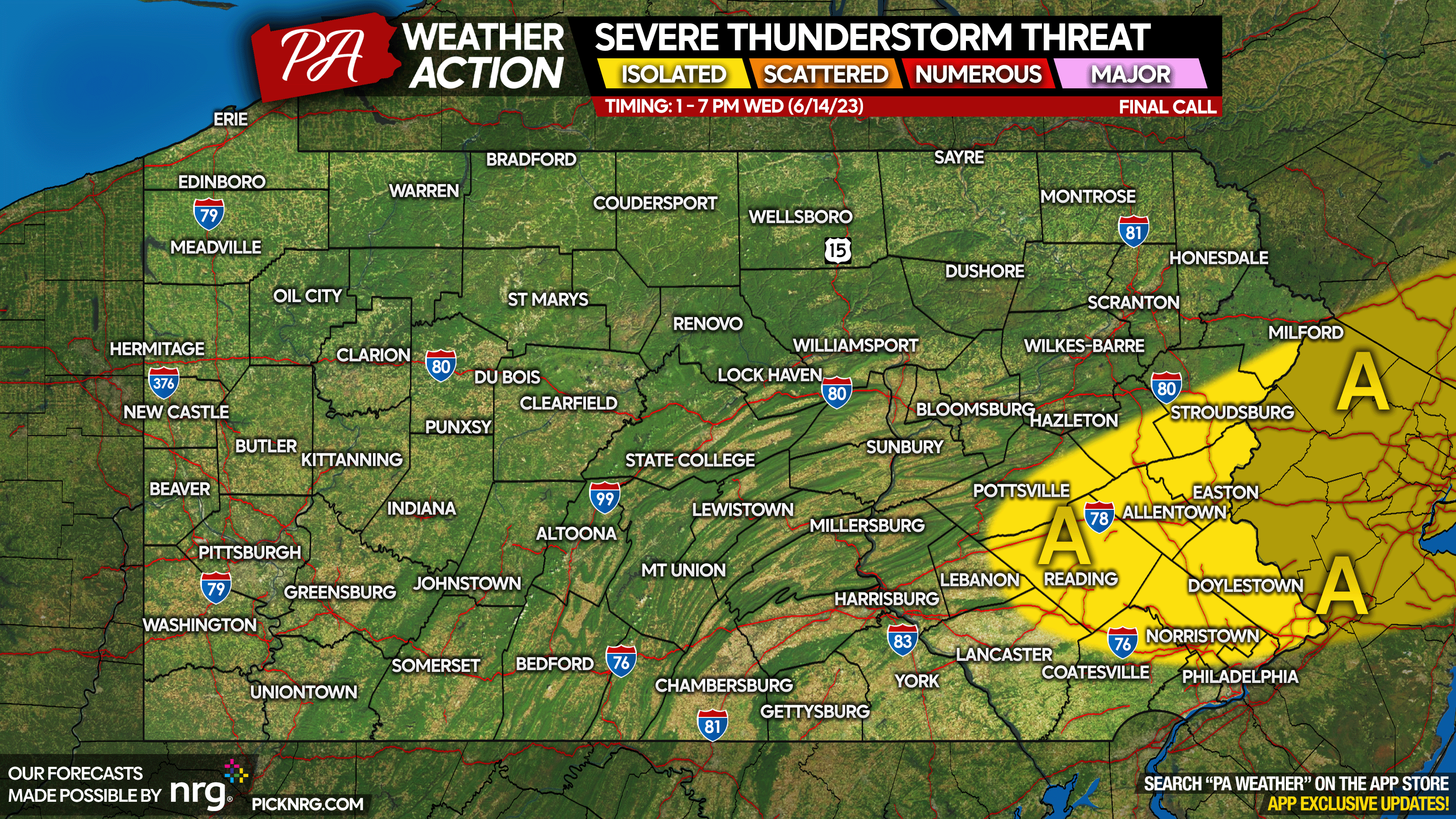 Pennsylvania Thunderstorm Warning: Urgent Action Needed In South-Central Region Pennsylvania Thunderstorm Warning: Urgent Action Needed In South-Central Region