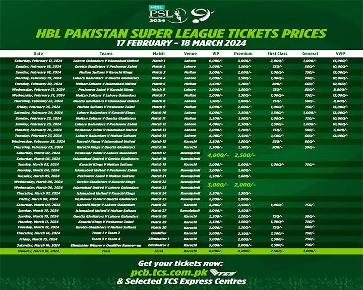 PSL 10: Ticket Sales Begin Today PSL 10: Ticket Sales Begin Today