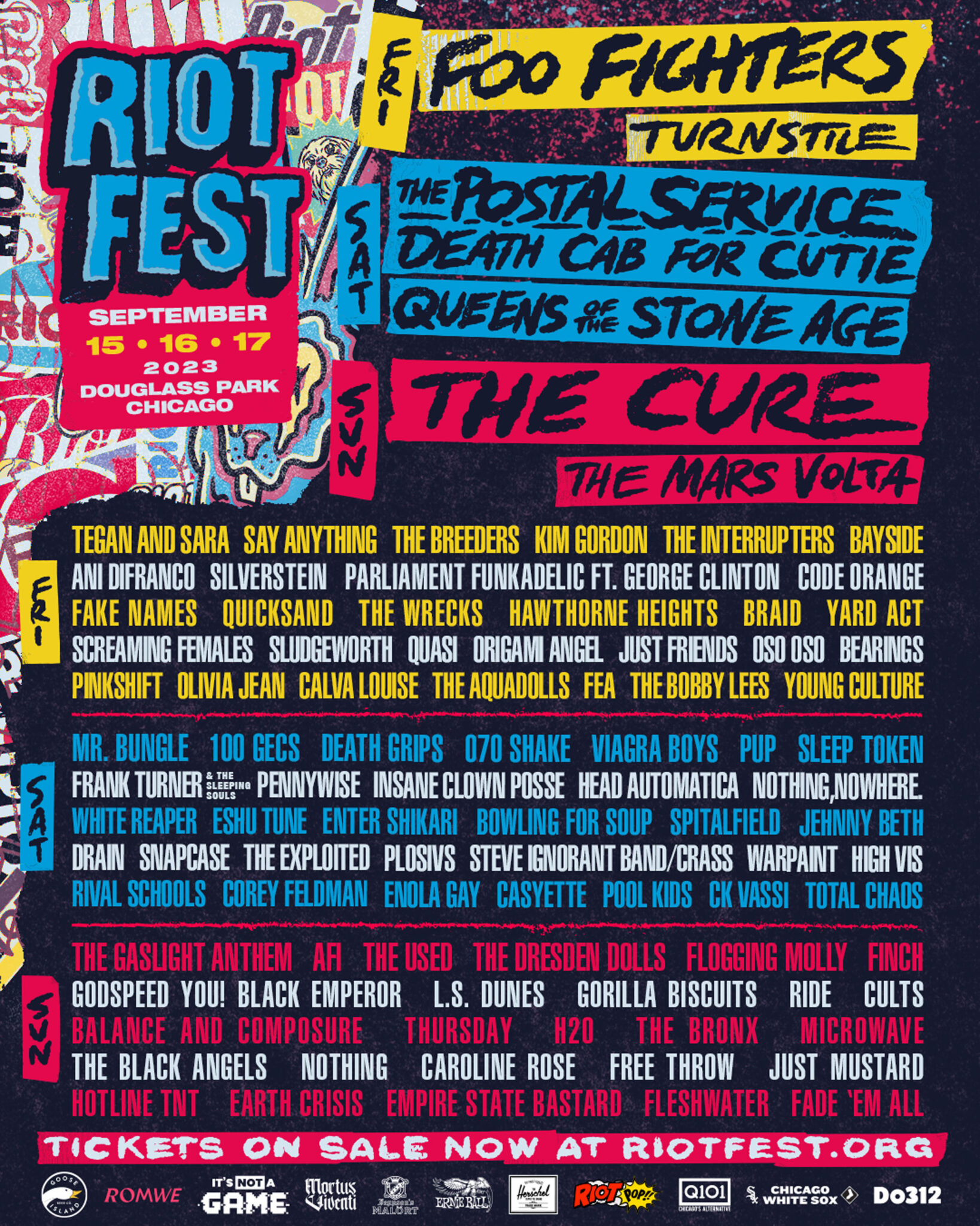 Riot Fest 2025: Full Lineup Announcement - Green Day, Weezer, And More Riot Fest 2025: Full Lineup Announcement - Green Day, Weezer, And More