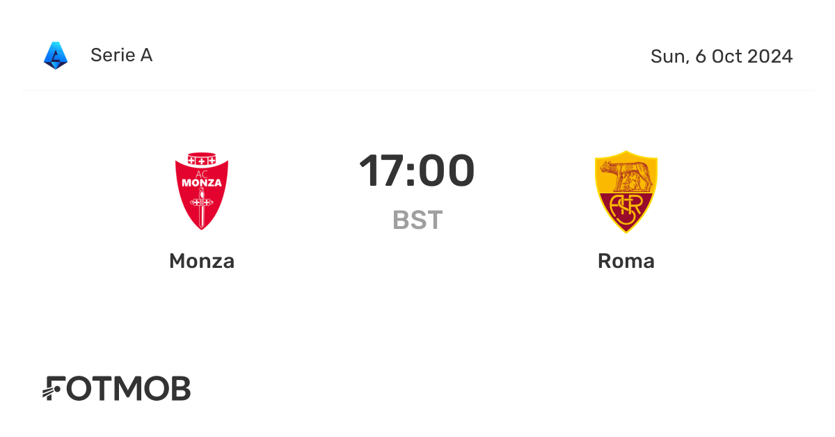 Roma - Monza: Partido En Directo, Alineaciones Y Resultado