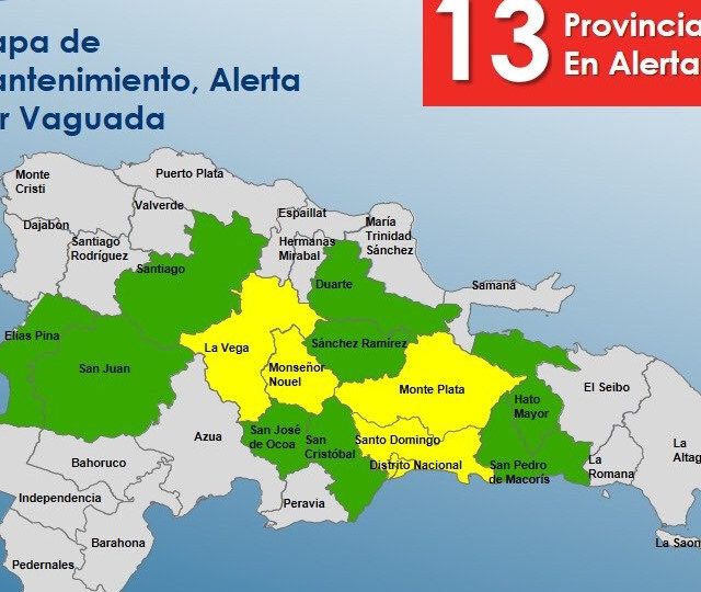 Situación De Alerta: El COE Reporta 9 Provincias Amarillas Y 5 Verdes Situación De Alerta: El COE Reporta 9 Provincias Amarillas Y 5 Verdes