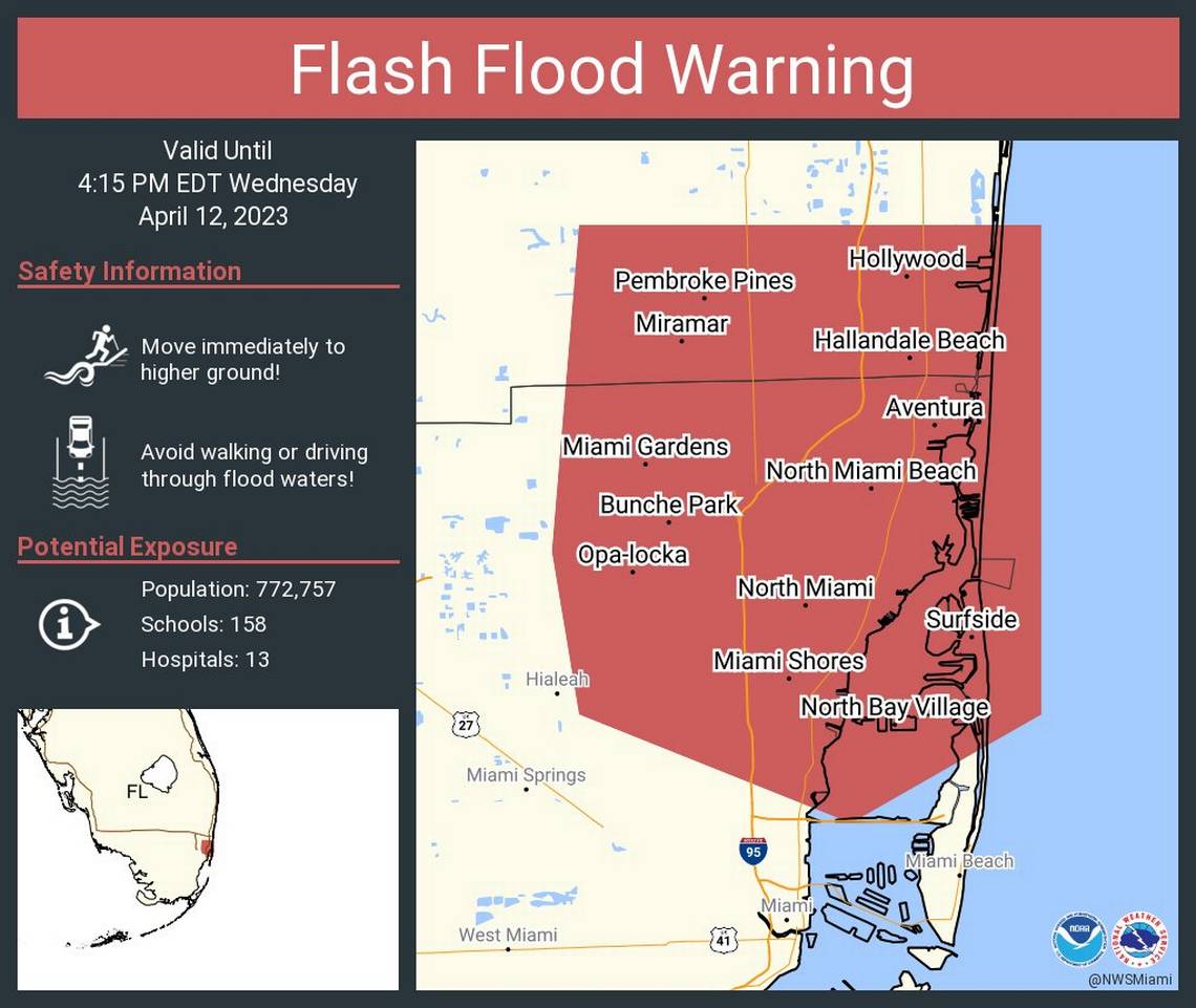 South Florida On High Alert: Flash Flood Warning Issued Following Heavy Showers South Florida On High Alert: Flash Flood Warning Issued Following Heavy Showers