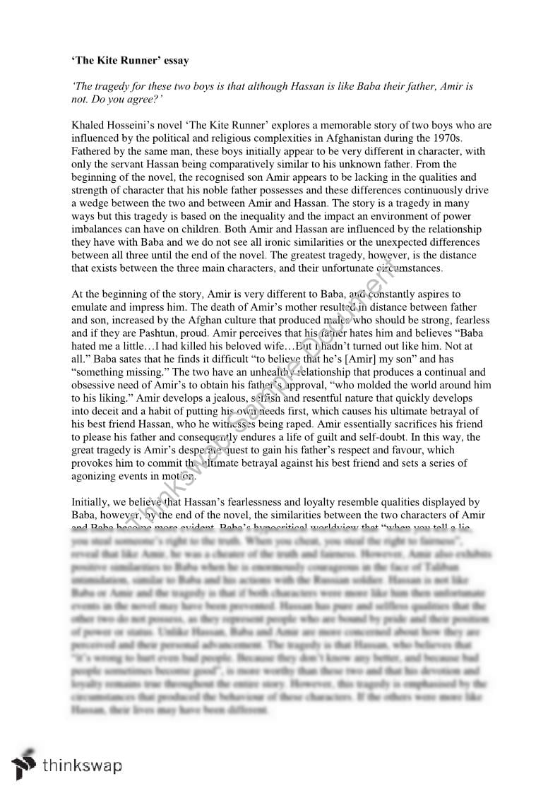 The Kite Runner In Nigeria: A Study Of Pragmatism And Moral Compromise The Kite Runner In Nigeria: A Study Of Pragmatism And Moral Compromise