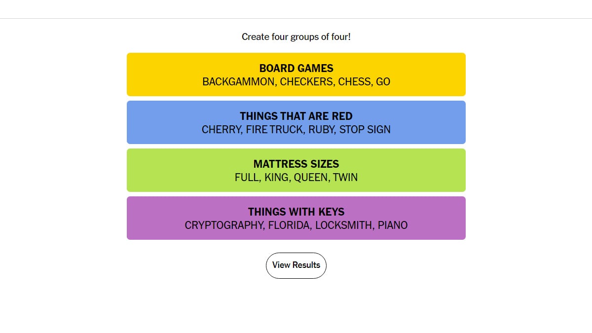 Today's NYT Connections Puzzle 697 (May 8): Hints And Solutions Today's NYT Connections Puzzle 697 (May 8): Hints And Solutions