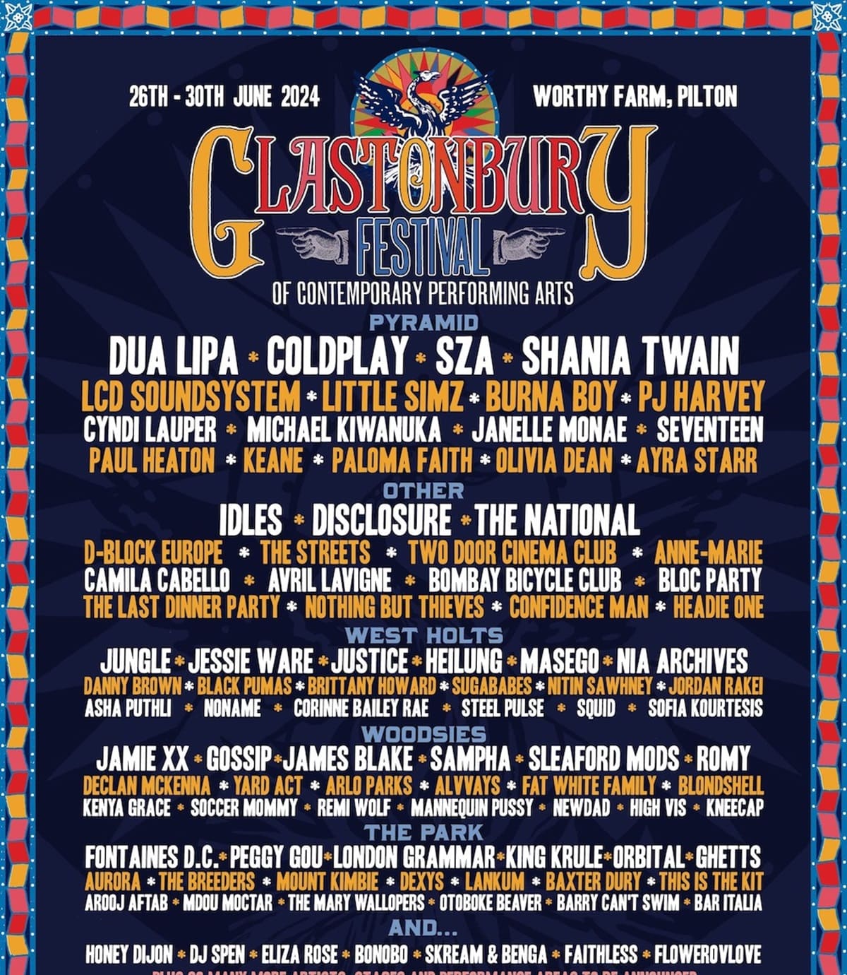 Unconfirmed Glastonbury Lineup: US Band Drops Major Hint Unconfirmed Glastonbury Lineup: US Band Drops Major Hint