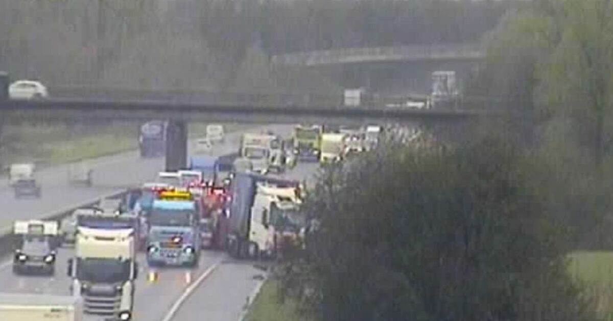 Van Overturns On M6, Leading To Extensive Traffic Delays Van Overturns On M6, Leading To Extensive Traffic Delays