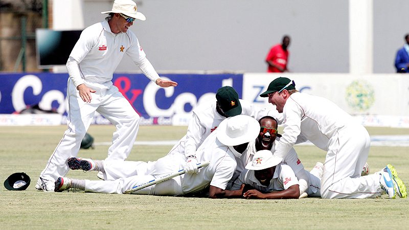Zimbabwe Celebrate First Test Win Against Bangladesh; Muzarabani's Match-Winning Performance Zimbabwe Celebrate First Test Win Against Bangladesh; Muzarabani's Match-Winning Performance